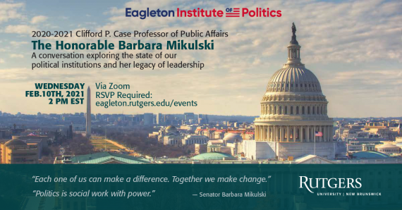 A Conversation with former U.S. Senator Barbara Mikulski